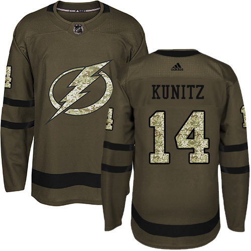 Adidas Lightning #14 Chris Kunitz Green Salute to Service Stitched NHL Jersey